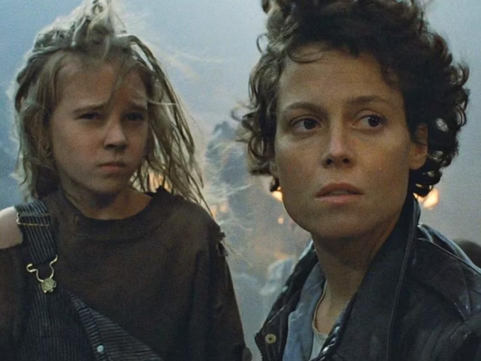 Carrie Henn and Sigourney Weaver in "Aliens."