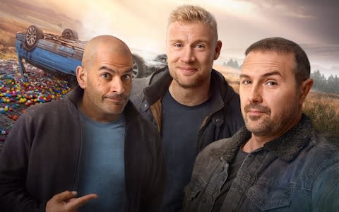 Top Gear presenters Chris Harris, Freddie Flintoff, Paddy McGuinness - Credit: &nbsp;Lee Brimble