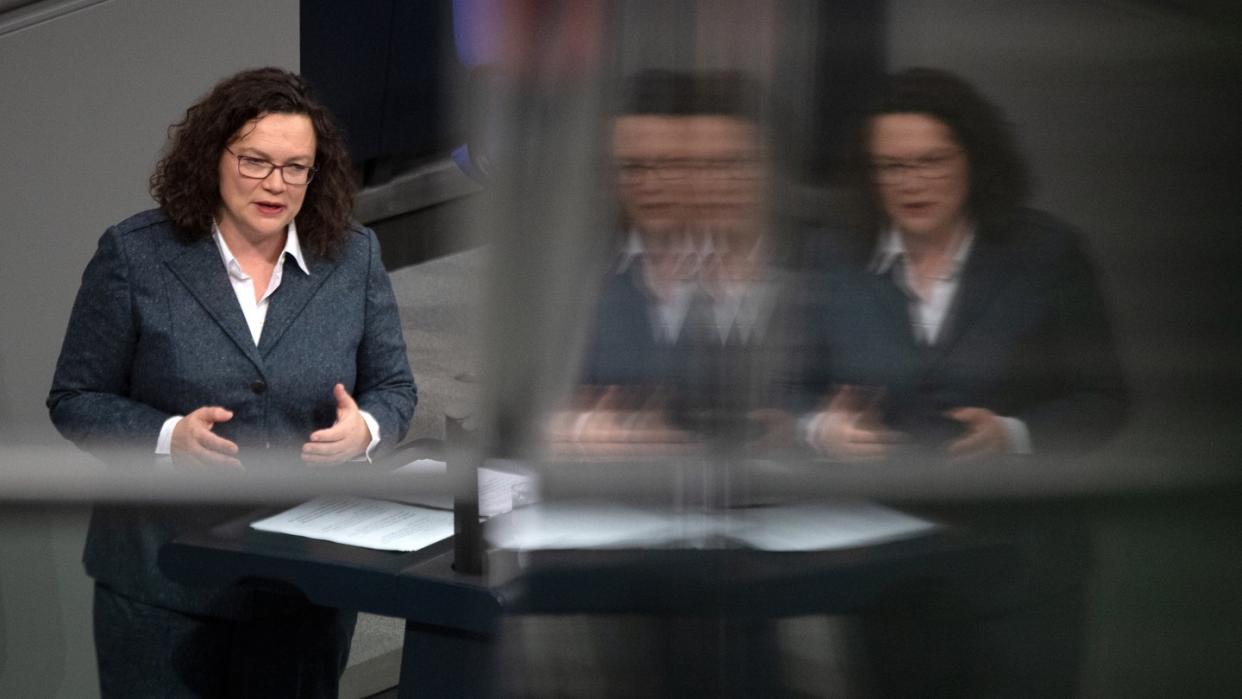 Andrea Nahles war mit einer Unterbrechung seit 1998 im Bundestag.