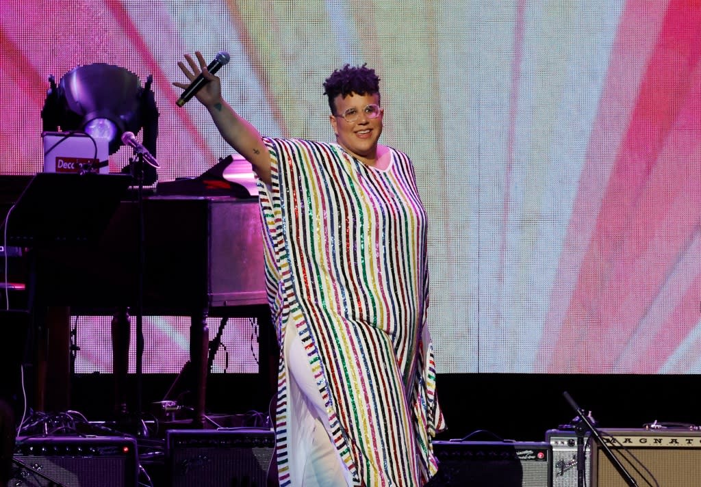 NASHVILLE, TENNESSEE - MARCH 20: Brittany Howard performs onstage during the Love Rising: Let Freedom Sing (and Dance) A Celebration Of Life, Liberty And The Pursuit Of Happiness show at Bridgestone Arena on March 20, 2023 in Nashville, Tennessee. (Photo by Jason Kempin/Getty Images)