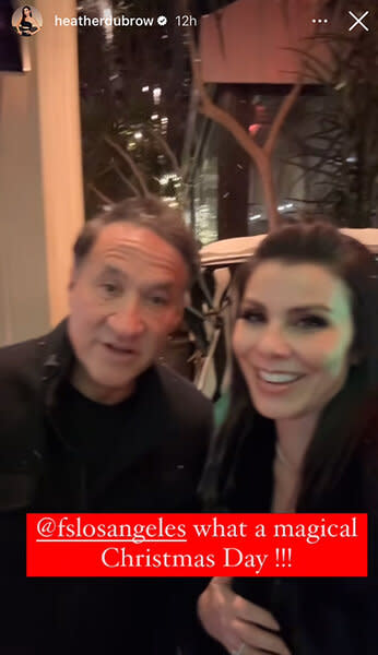 Heather Dubrow and Terry Dubrow smiling and talking.