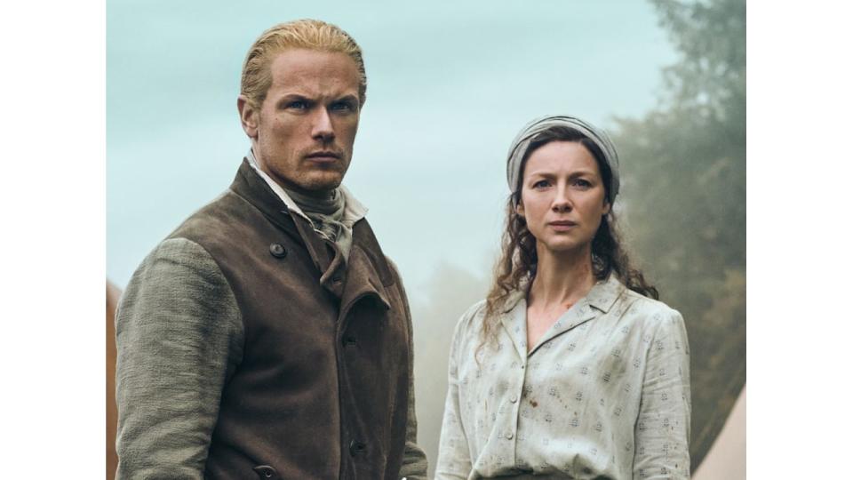 Caitriona Balfe and Sam Heughan in Outlander 