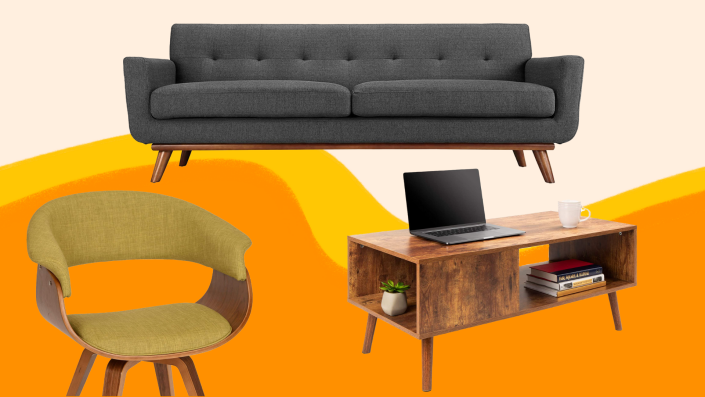 Shop mid-century modern furniture available on Amazon.