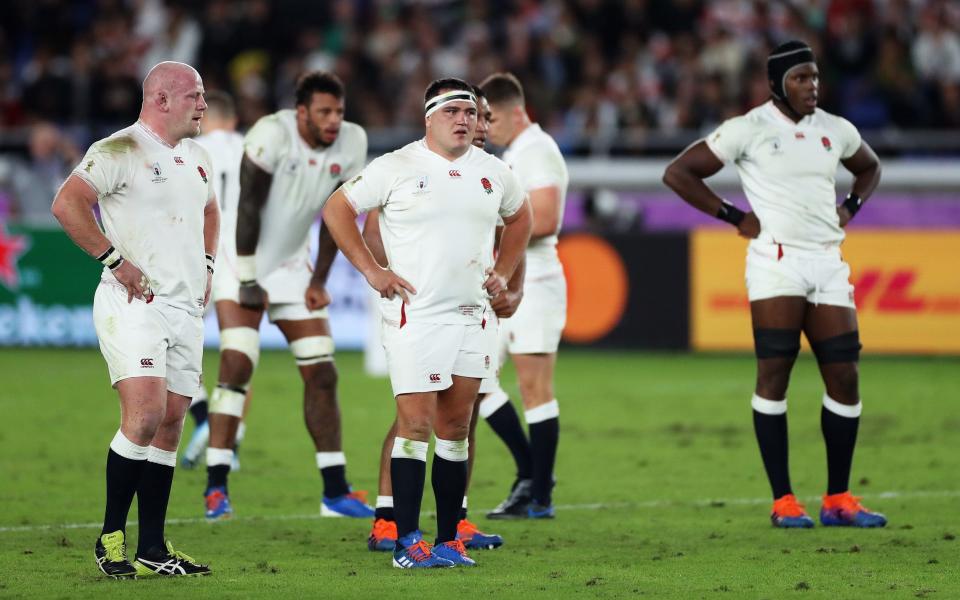 Dan Cole and the England forwards