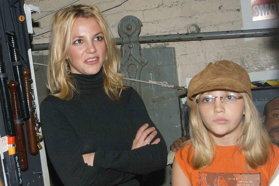 <p>Richard Corkery/NY Daily News Archive via Getty </p> Britney Spears and Jamie Lynn Spears attend a performance of "Hairspray" at the Neil Simon Theater in 2002