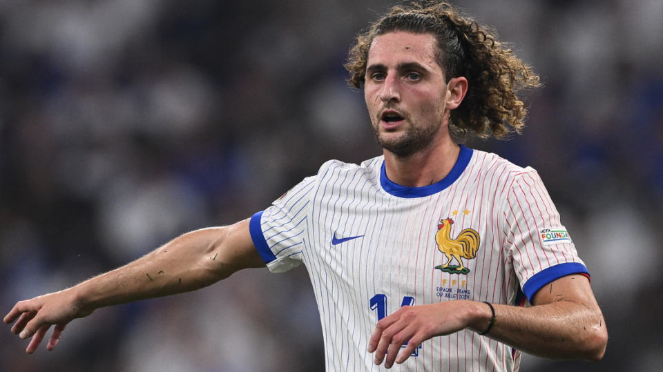 Adrien Rabiot in action for France against Spain in the semi-finals at Euro 2024