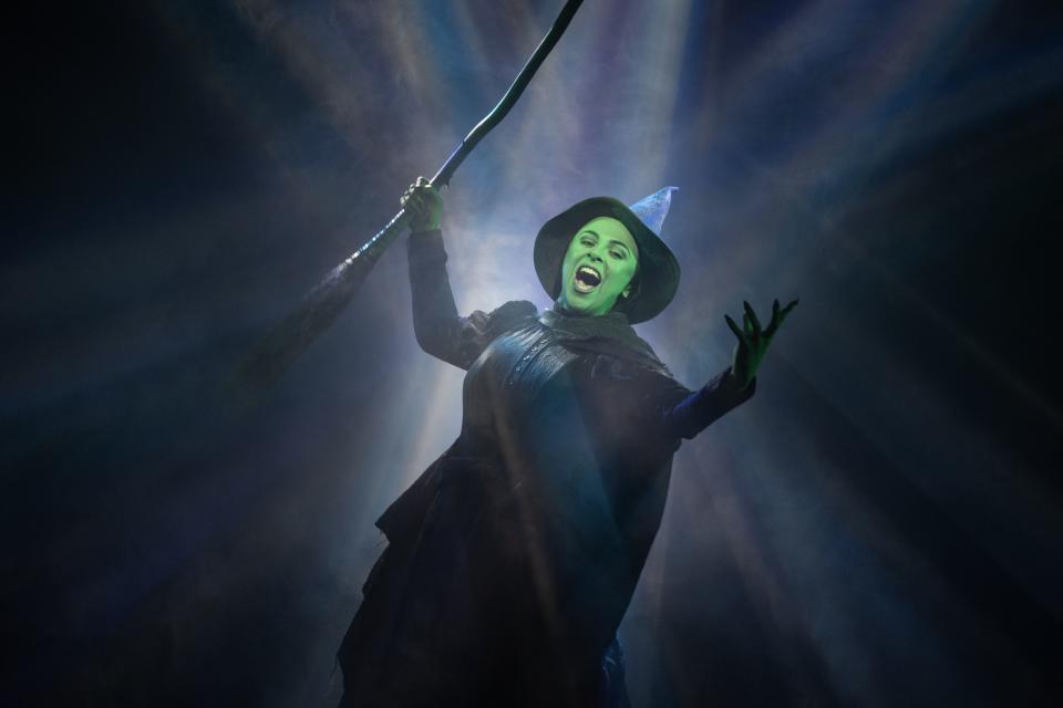 Olivia Valli as Elphaba in the national touring production of “Wicked.” | Joan Marcus, provided by Broadway Across America
