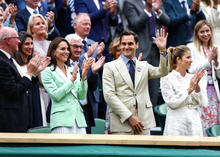 La princesa de Gales y Roger Federer en Wimbledon