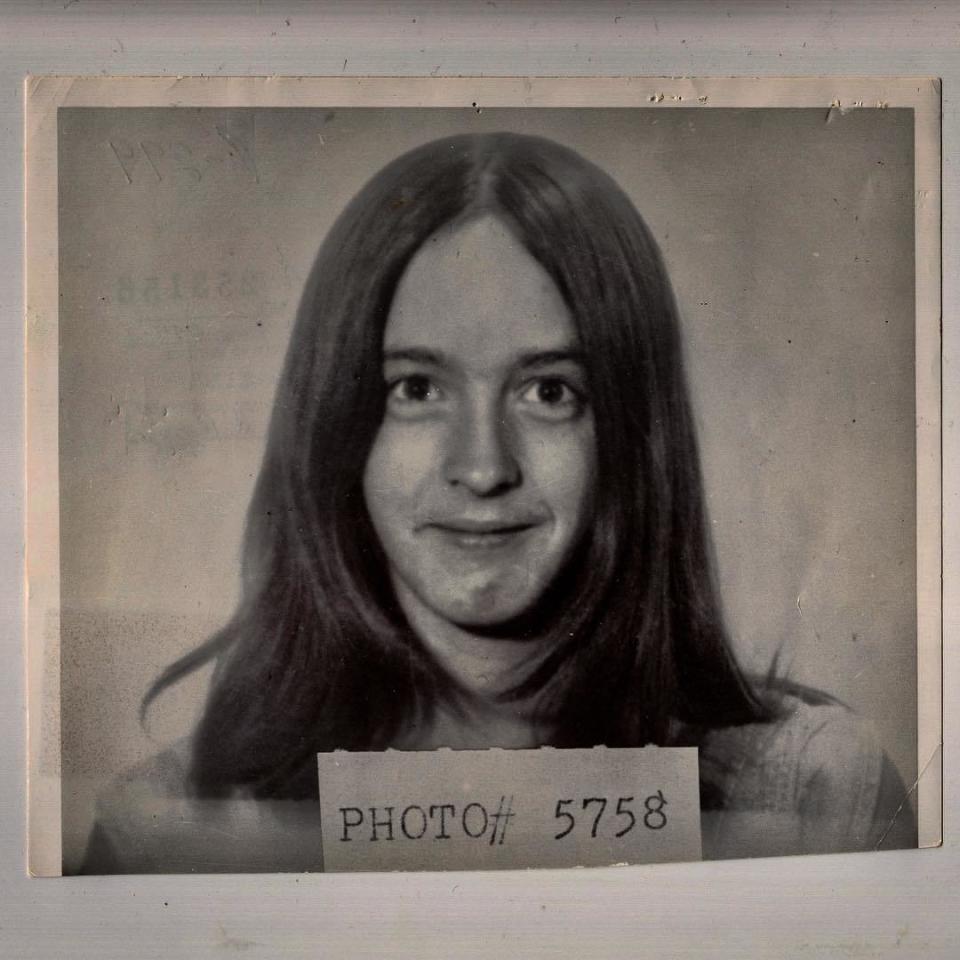 Mugshot of Manson Family member Susan Atkins, who died in 2009, in "Helter Skelter."