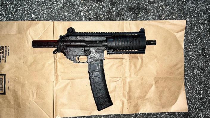The Jacksonville Sheriff's Office said this firearm was recovered from a suspect following the July 22 police pursuit and shootout off Zoo Parkway.
