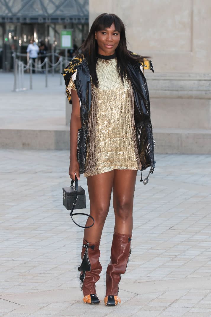 Venus Williams attends the Louis Vuitton Spring Summer 2022 show during Paris Fashion Week, Oct. 5. - Credit: Spread Pictures/Splash News