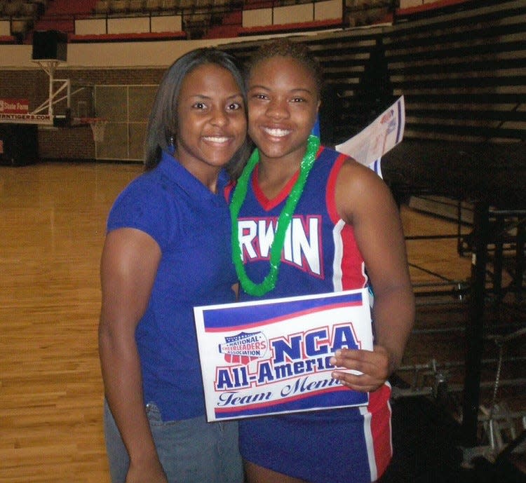 Marie Feagins when she was the teacher and cheer coach for La'Keshia Parks.