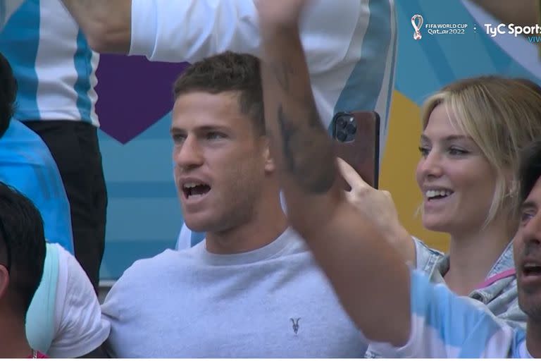 Diego Schwartzman está en Qatar y vive de cerca a la selección argentina en el Mundial (Captura de TV)