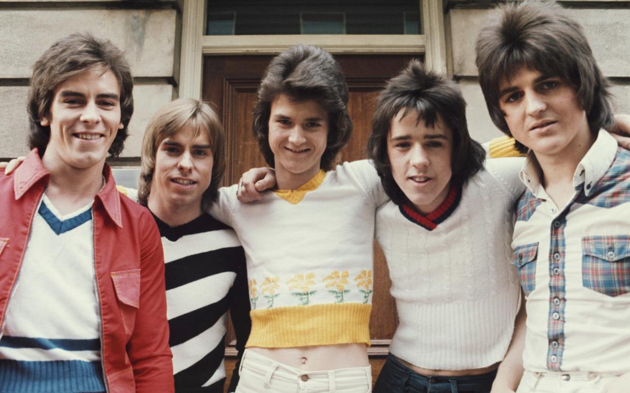 Bay City Rollers in 1974, l-r, Alan Longmuir, Derek Longmuir, Les McKeown, Stuart ‘Woody’ Wood and Eric Faulkner - Michael Putland/Getty Images