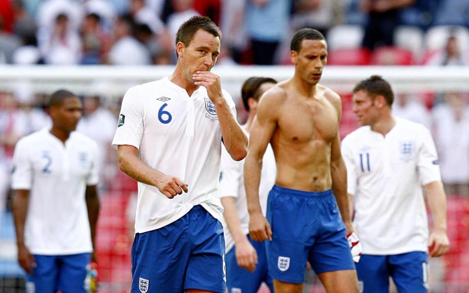 Terry and RIo Ferdinand playing for England in the summer of 2011 - PA