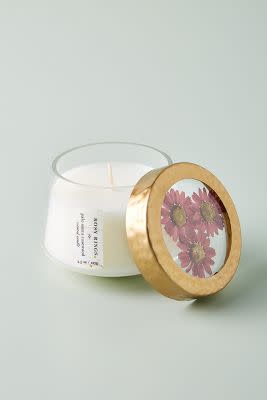 Floral Press Candle