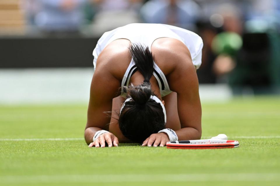 Match point brought an emotional release from Watson (Getty Images)