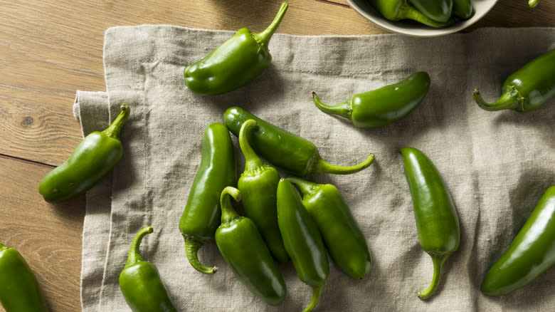 whole green jalapeño peppers