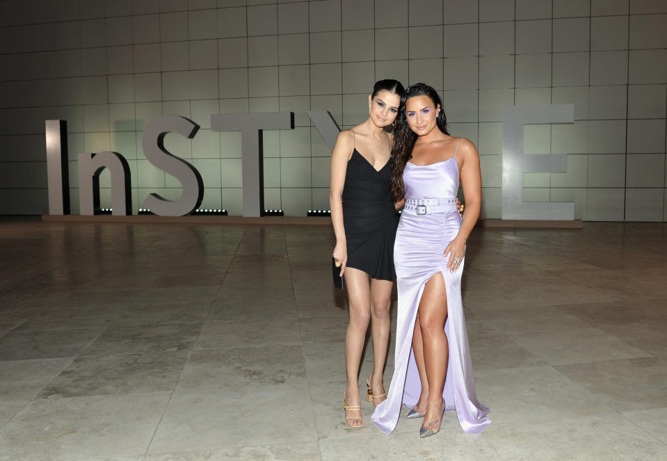 LOS ANGELES, CA - OCTOBER 23:  Selena Gomez (L) and Demi Lovato attend the Third Annual "InStyle Awards" presented by InStyle at The Getty Center on October 23, 2017 in Los Angeles, California.  (Photo by Donato Sardella/Getty Images for InStyle)