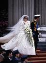 Prince Charles, Prince of Wales and Diana, Princess of Wales leave St. Paul's Cathedral following their wedding July 29, 1981 in London, England. (Photo by Anwar Hussein/Getty Images)