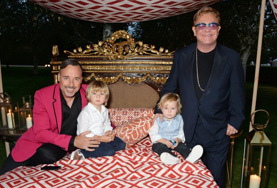 david furnish, zachary furnish john, elijah furish john and sir elton john