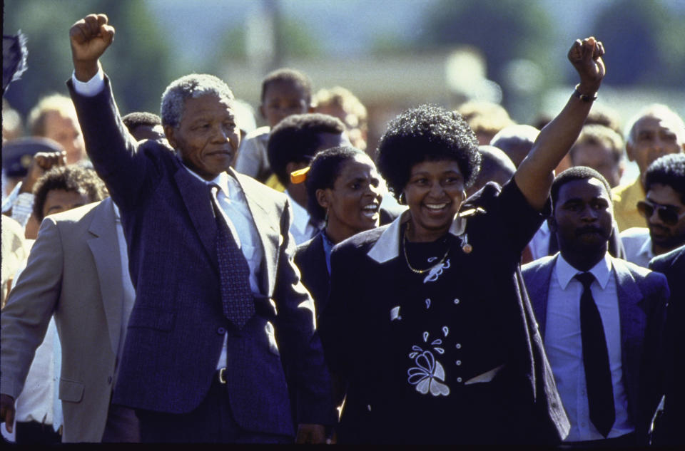 Nelson Mandela and wife Winnie