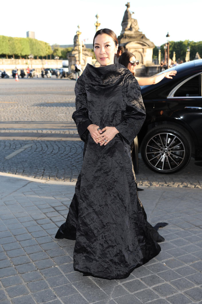 Michelle Yeoh arrives at Hotel de la Marine on July 06, 2022 