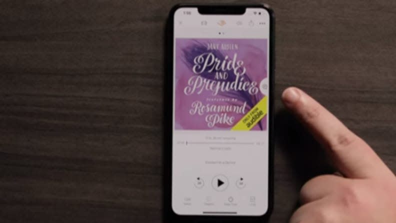 Audible lets subscribers listen to audiobooks wherever they are.