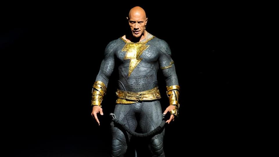 Dwayne Johnson speaks onstage at the Warner Bros. theatrical session with "Black Adam" and "Shazam: Fury of the Gods" panel during 2022 Comic Con International: San Diego at San Diego Convention Center on July 23, 2022 (Getty Images)