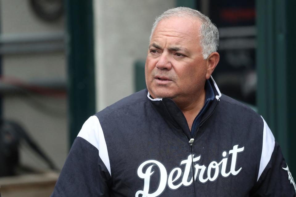 The Tigers practiced April 7, 2022, at Comerica Park, a day before the season opener against the Chicago White Sox. General manager Al Avila was nearby to watch the players work.