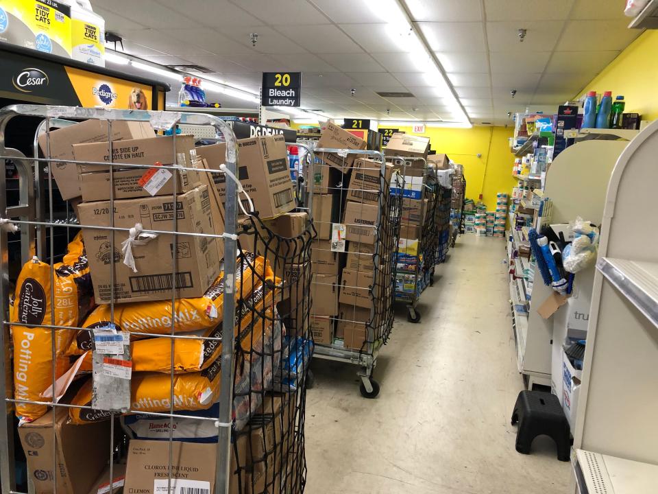 Clutter might keep some consumers away, but Dollar General is the only choice for essential food items and home goods in many areas.