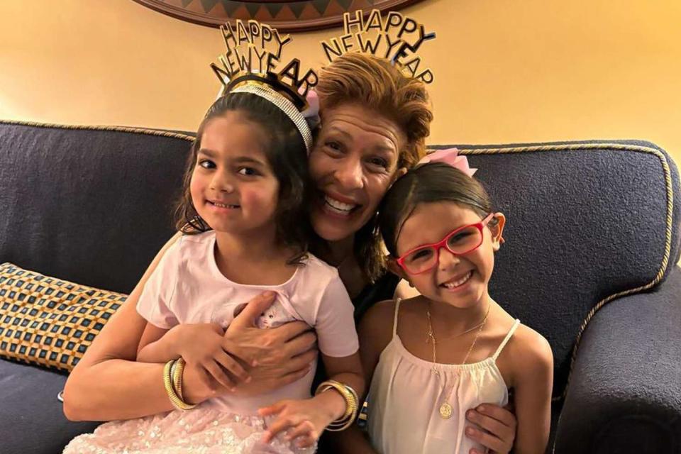 <p>Hoda Kotb/Instagram</p> Hoda Kotb with her two daughters