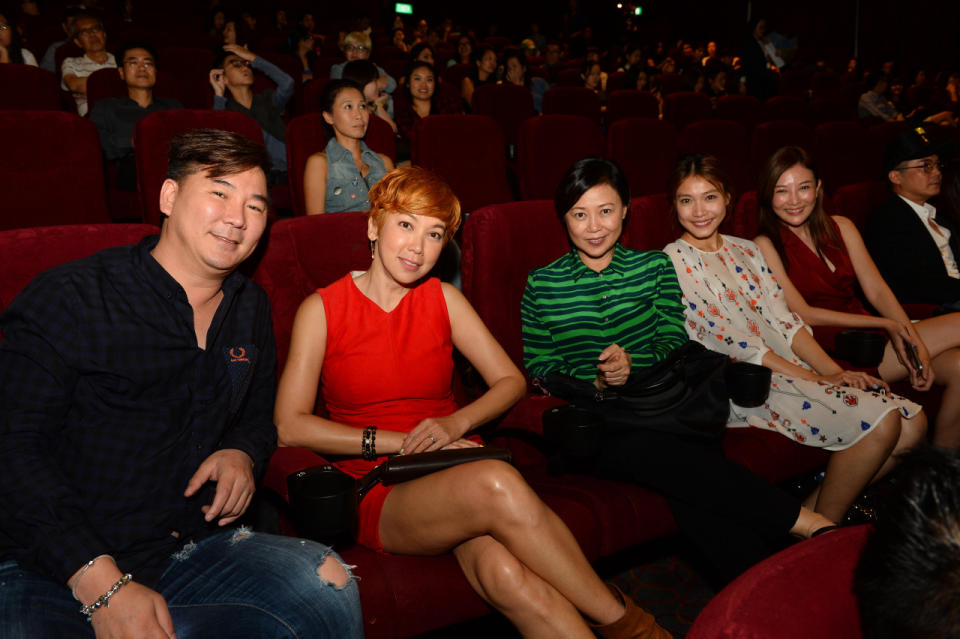 Showbiz veterans Kym Ng, Xiang Yun and Dawn Yeoh (second to fourth from left).