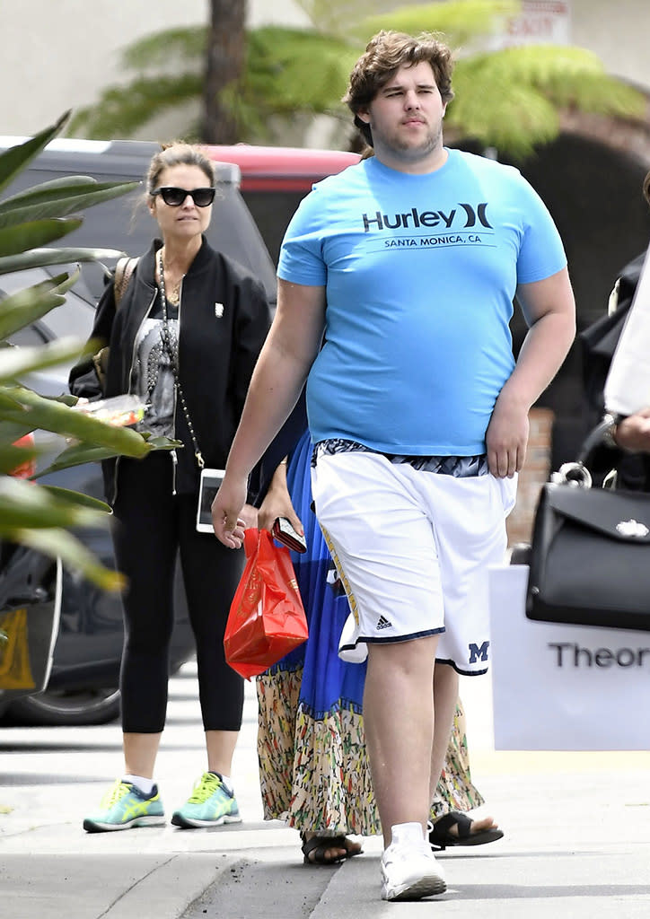 Maria Shriver was seen taking her son Christopher and daughter Katherine out for lunch in Beverly Hills