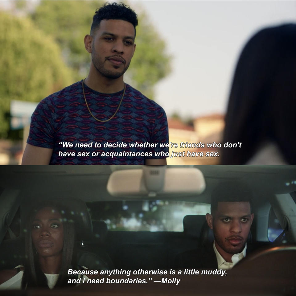 Sarunas J. Jackson as Dro and Molly in "Insecure"