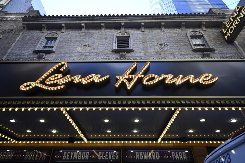 Broadway theater renamed in honor of late actress and civil rights activist Lena Horne in, New York, on Nov. 2, 2022.  (Anthony Behar / Sipa USA via AP)