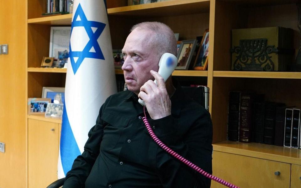 Yoav Gallant, Israel's defence minister, already receiving feedback on the phone to Lloyd Austin, the US Defence Secretary