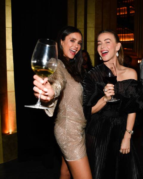 nina-dibrev-julianne-hough-wine