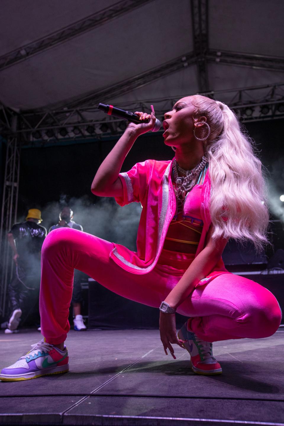 Lakeyah performs at the We Outside concert at the Wisconsin State Fair Park on Saturday, June 26, 2021. Lakeyah's former manager credits Lakeyah's breakout success, including a record deal with major hip-hop label Quality Control, for drawing attention to the Milwaukee street rap scene's lowend sound.