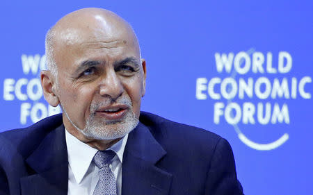 FILE PHOTO: Afghan President Ashraf Ghani attends the annual World Economic Forum in Davos, Switzerland, January 24, 2019. REUTERS/Arnd Wiegmann/File Photo