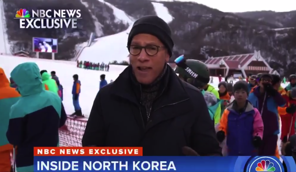 Lester Holt filmed the report in North Korea (NBC)