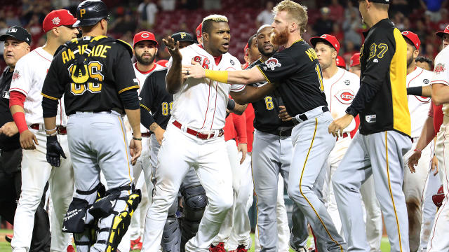 Yasiel Puig joins massive Pirates-Reds brawl moments after reported trade  to Indians