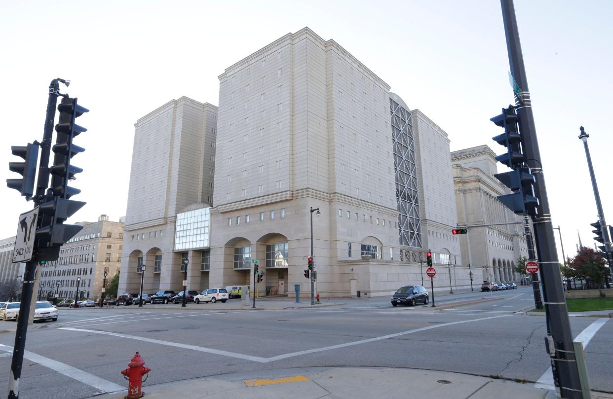 The Milwaukee County Jail building in Milwaukee.