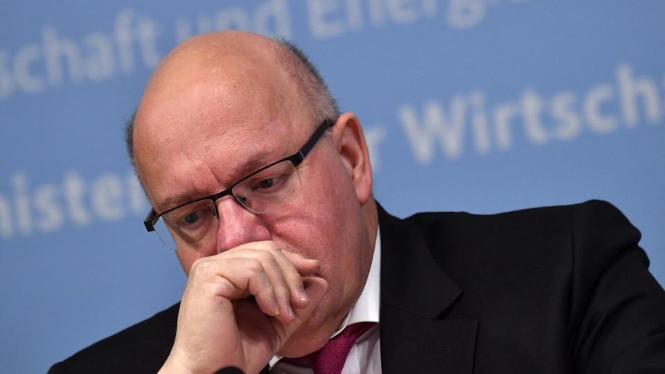 Bundeswirtschaftsminister Peter Altmaier während einer Pressekonferenz zur wirtschaftlichen Lage in der Coronavirus-Pandemie.