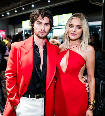 <p>ohn Shearer/Getty</p> Chase Stokes and Kelsea Ballerini at the 2023 Video Music Awards on Sept. 12, 2023 in Newark, New Jersey.