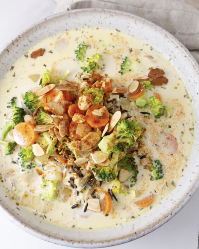 <p>Life Currents Blog </p><p>This is a hearty soup recipe with excellent texture. A perfect fall meal. </p><p><strong>Get the Recipe: <a href="https://lifecurrentsblog.com/creamy-broccoli-and-wild-rice-slow-cooker-soup" rel="nofollow noopener" target="_blank" data-ylk="slk:Crock Pot Broccoli Wild Rice Soup;elm:context_link;itc:0;sec:content-canvas" class="link ">Crock Pot Broccoli Wild Rice Soup</a></strong></p>