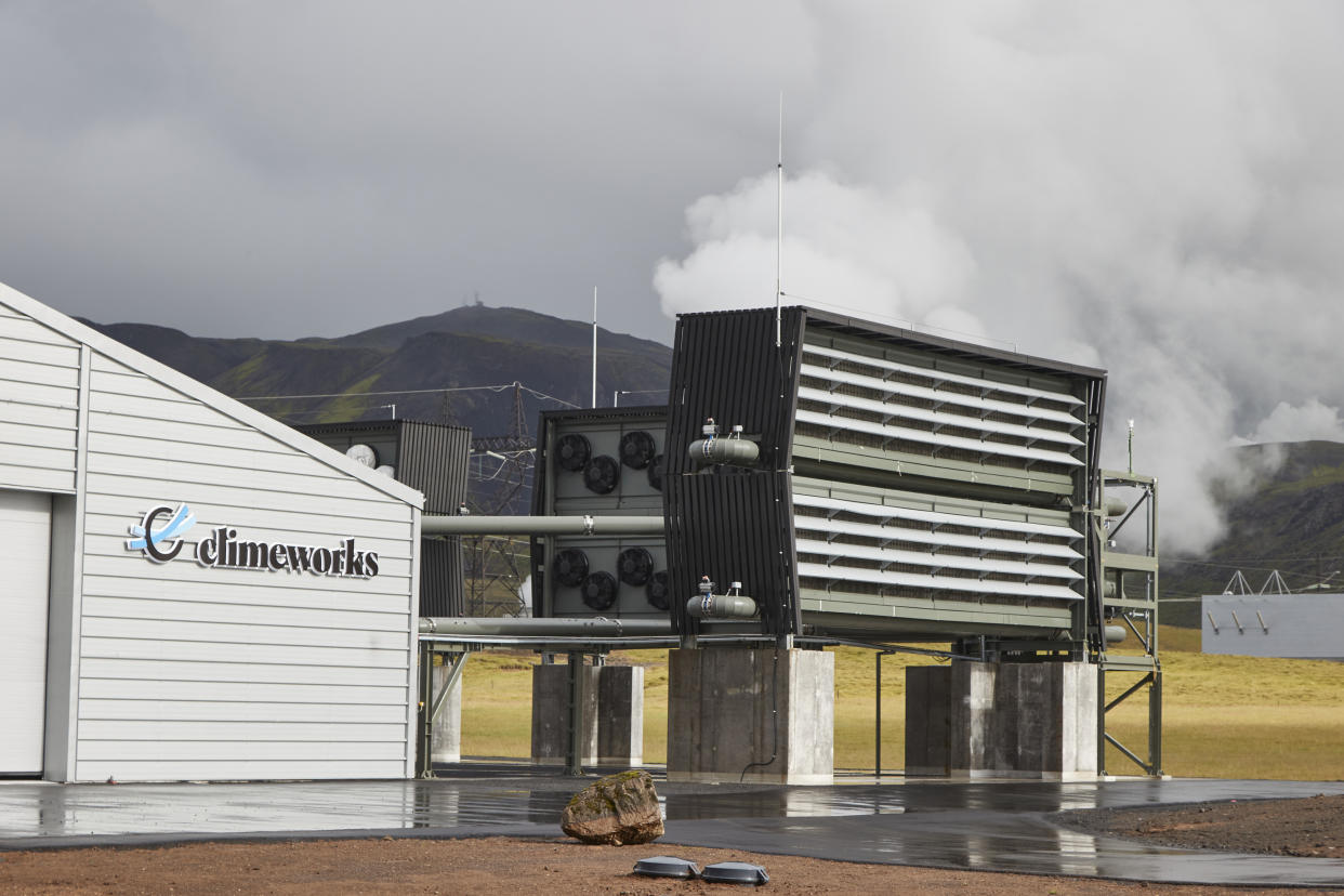 A direct air capture and storage facility operated by the Iceland-based Climeworks company