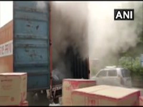 A visual of the fire incident in Mumbai. [Photo/ANI]