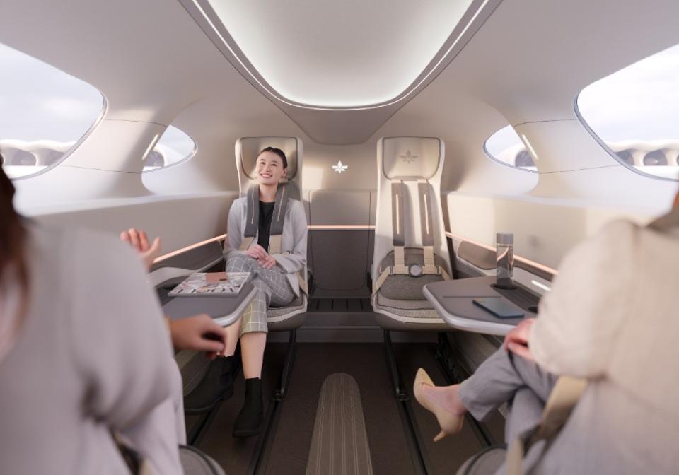 The recently unveiled seven-passenger interior on Lilium’s seven-person aircraft. - Credit: Courtesy Lilium