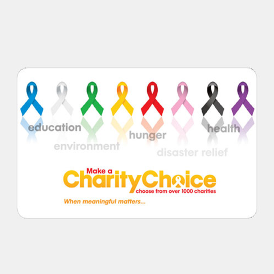 25) Charity Choice Gift Cards